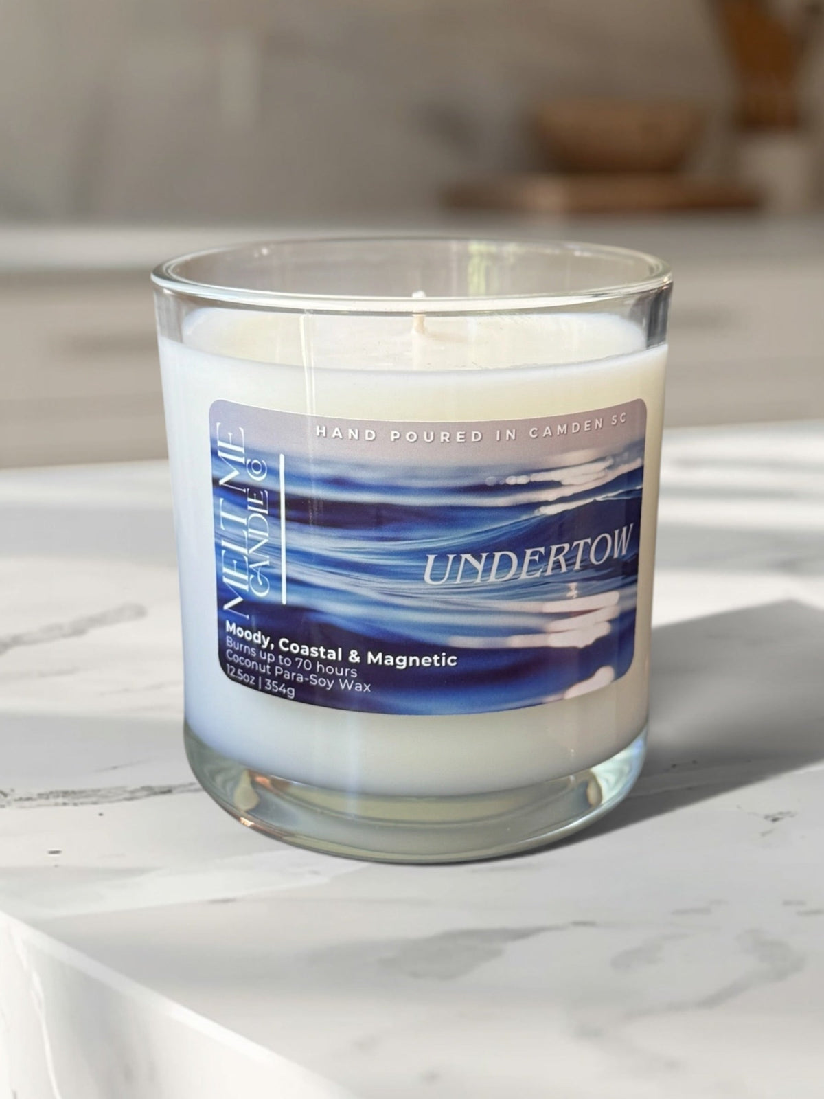Undertow 12.5 oz candle by Melt Me Candle Co