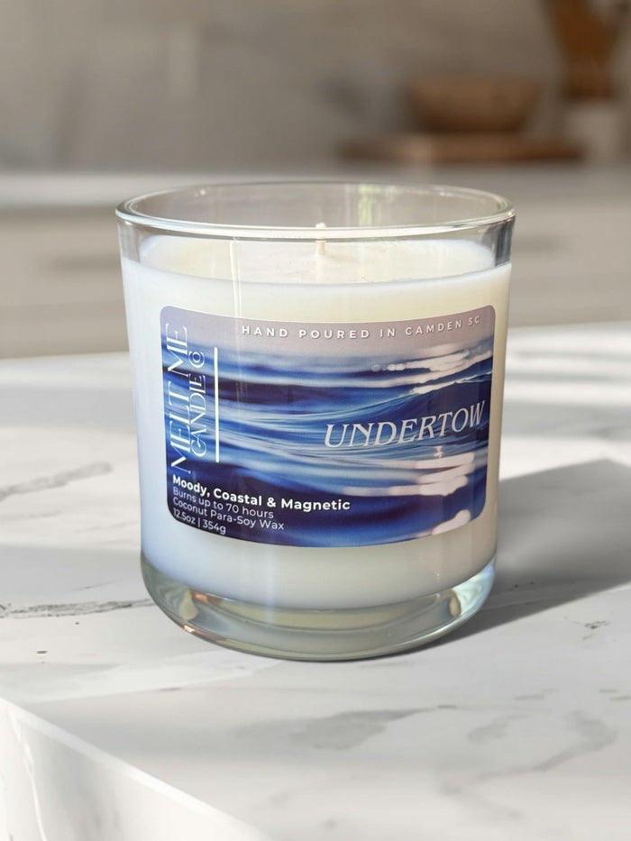 Undertow 12.5 oz candle by Melt Me Candle Co