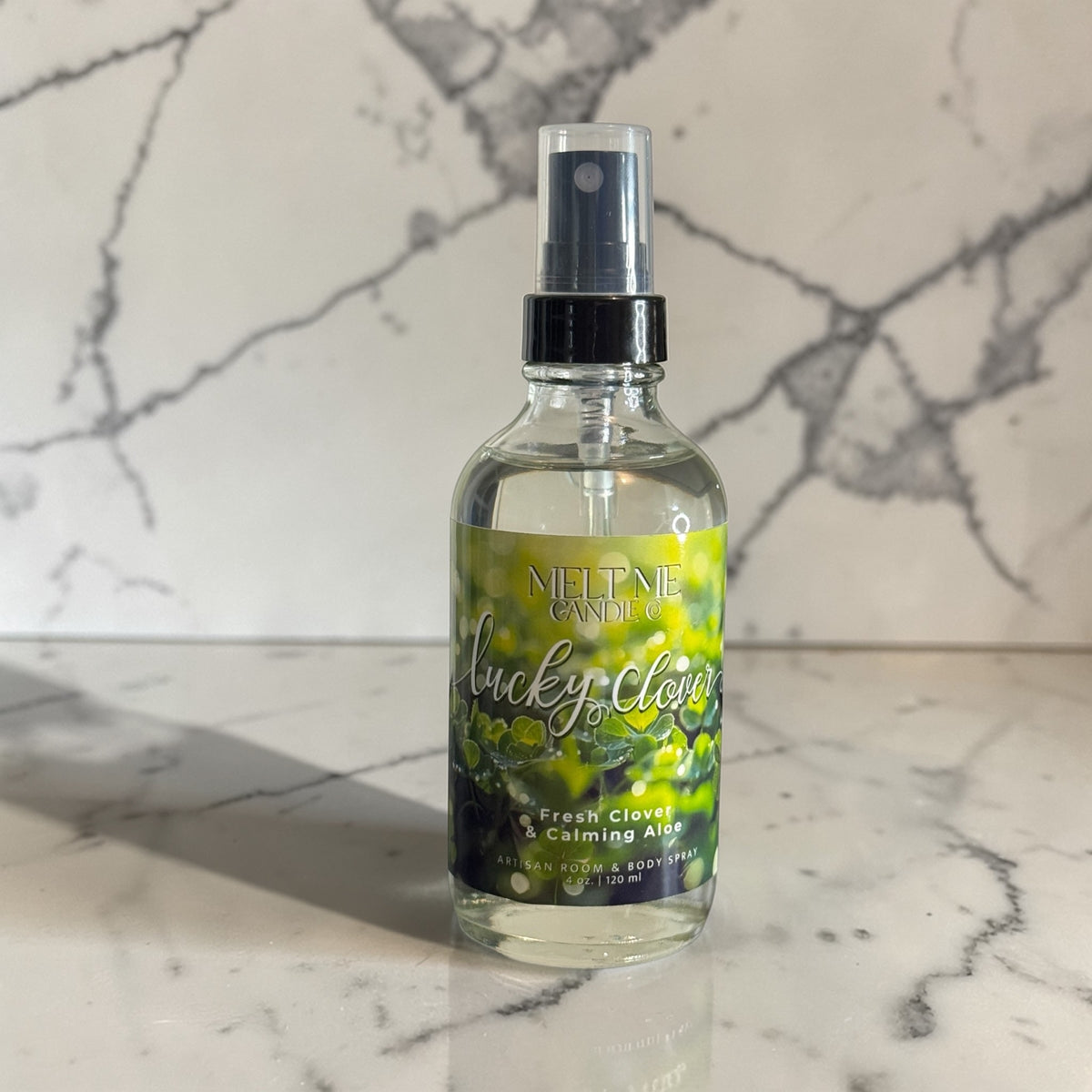 Lucky Clover 4 oz room and body spray by Melt Me Candle Co