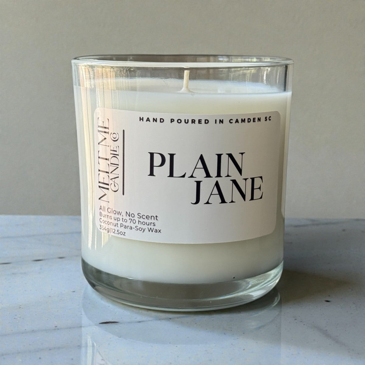 Plain Jane 12.5 oz candle by Melt Me Candle Co
