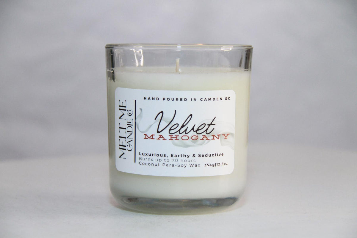 Velvet Mahogany 12.5 oz candle by Melt Me Candle Co
