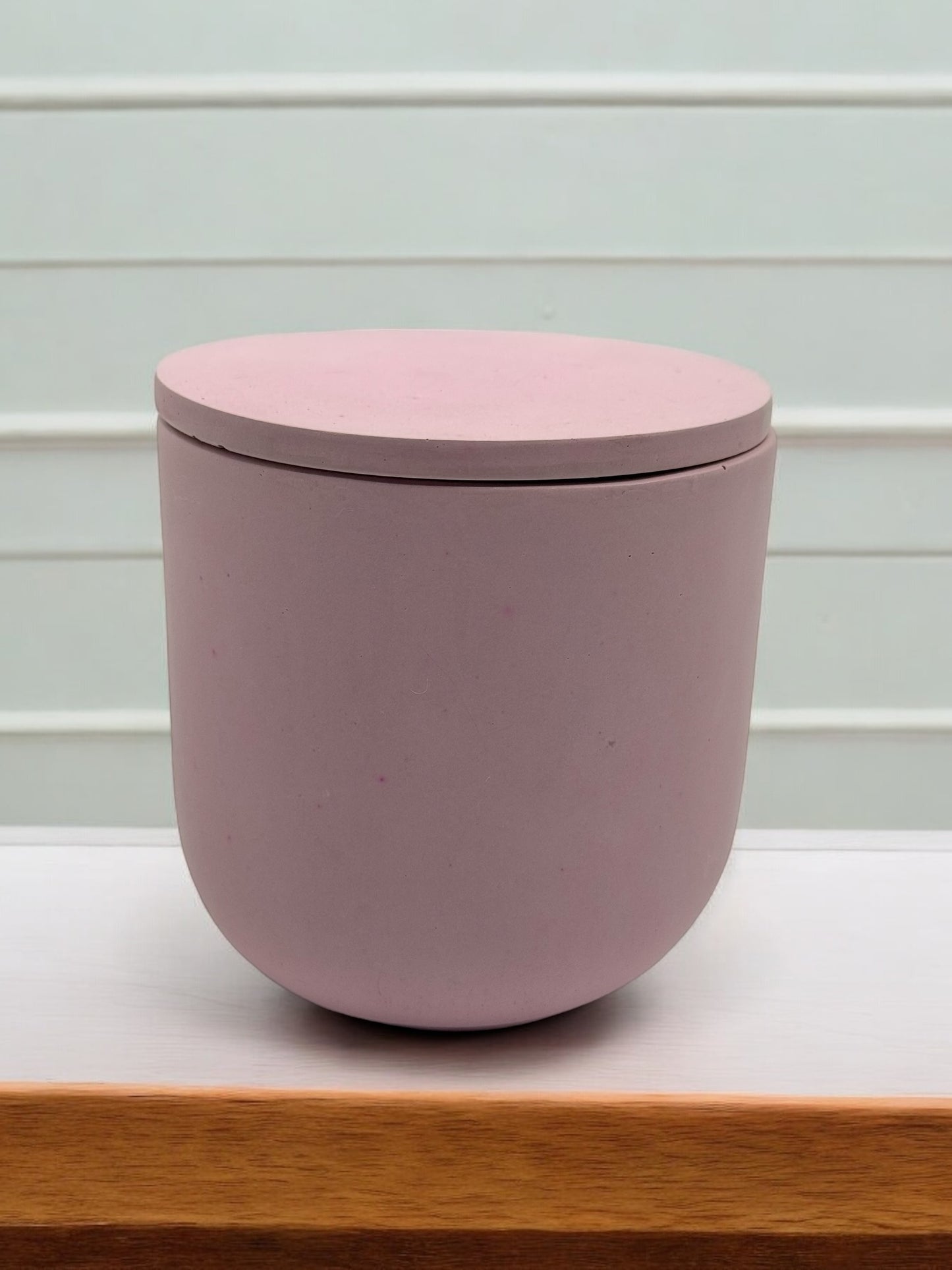 Hand-Poured Concrete Vessel - Soft Pink