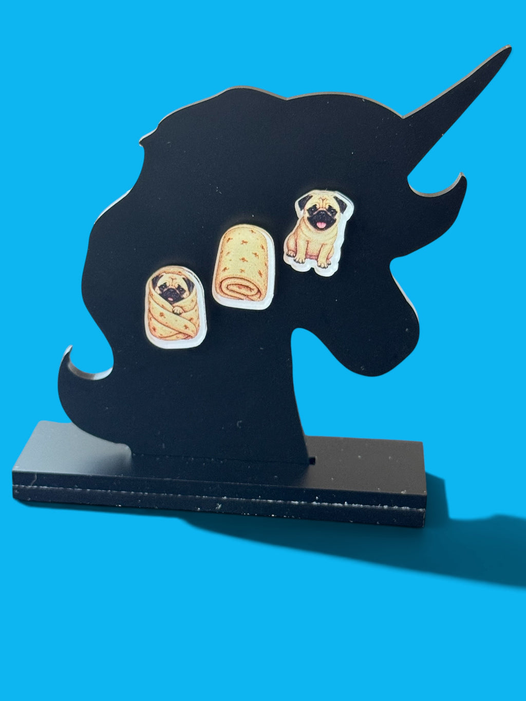 Pug Burrito | Mismatch Minis Earring Set