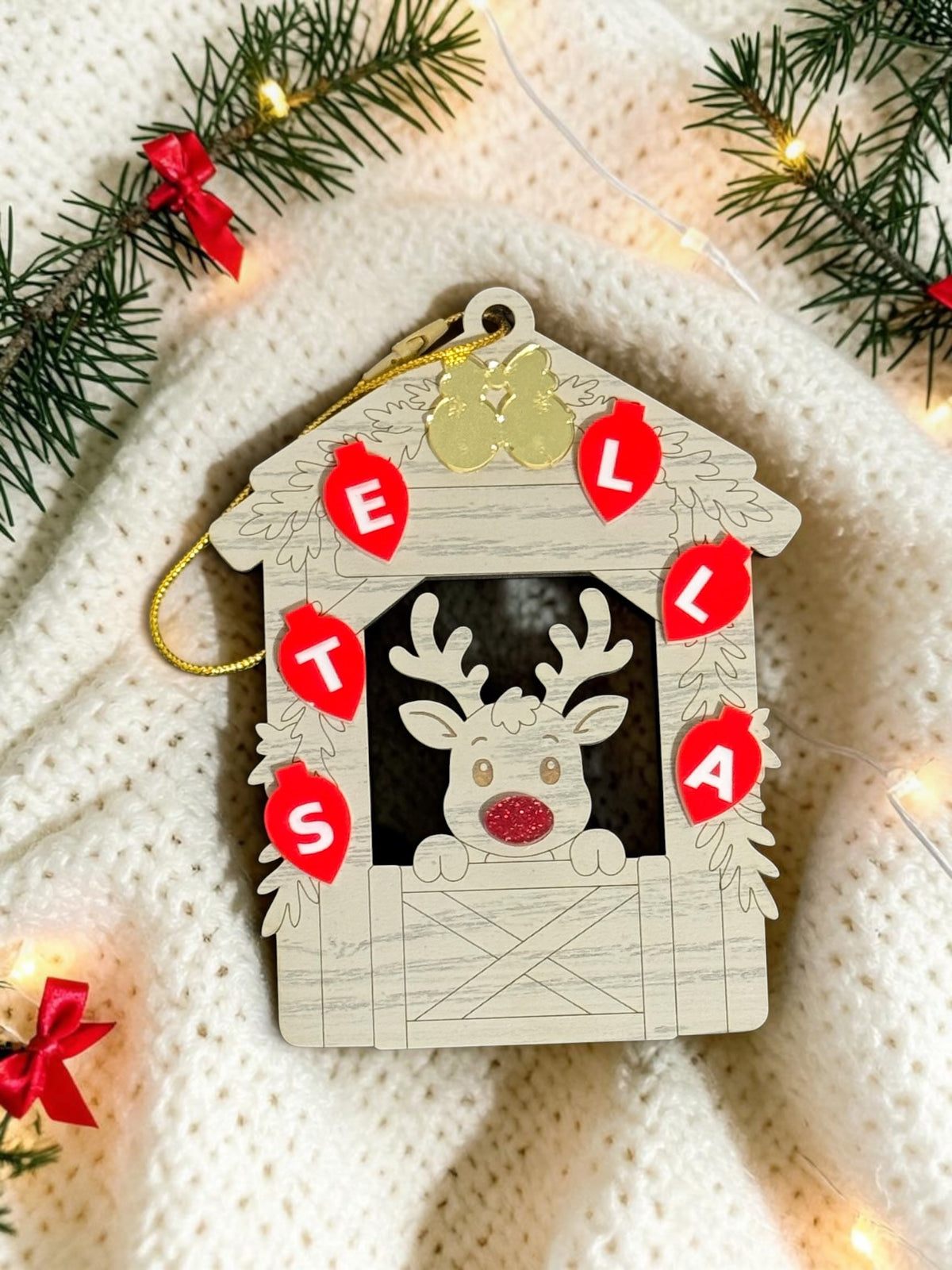 Personalized Reindeer Ornament