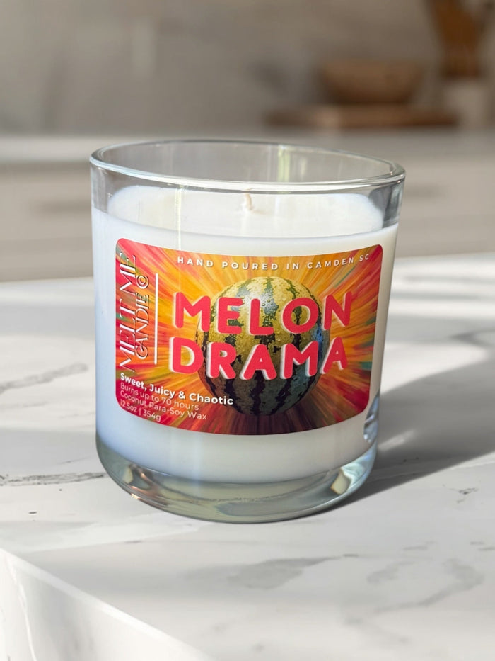 Melon Drama 12.5 oz candle by Melt Me Candle Co
