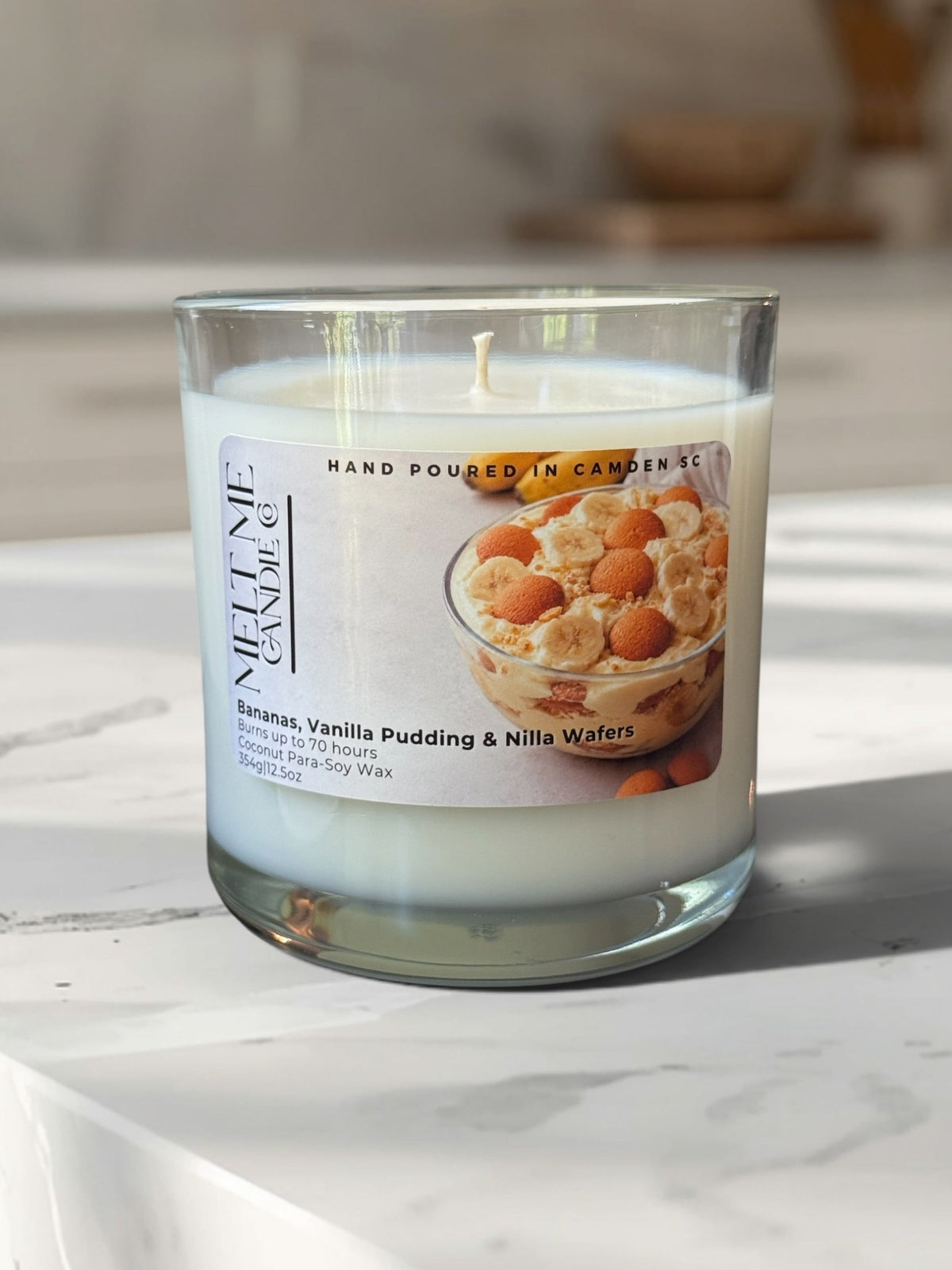Banana Pudding 12.5 oz candle by Melt Me Candle Co