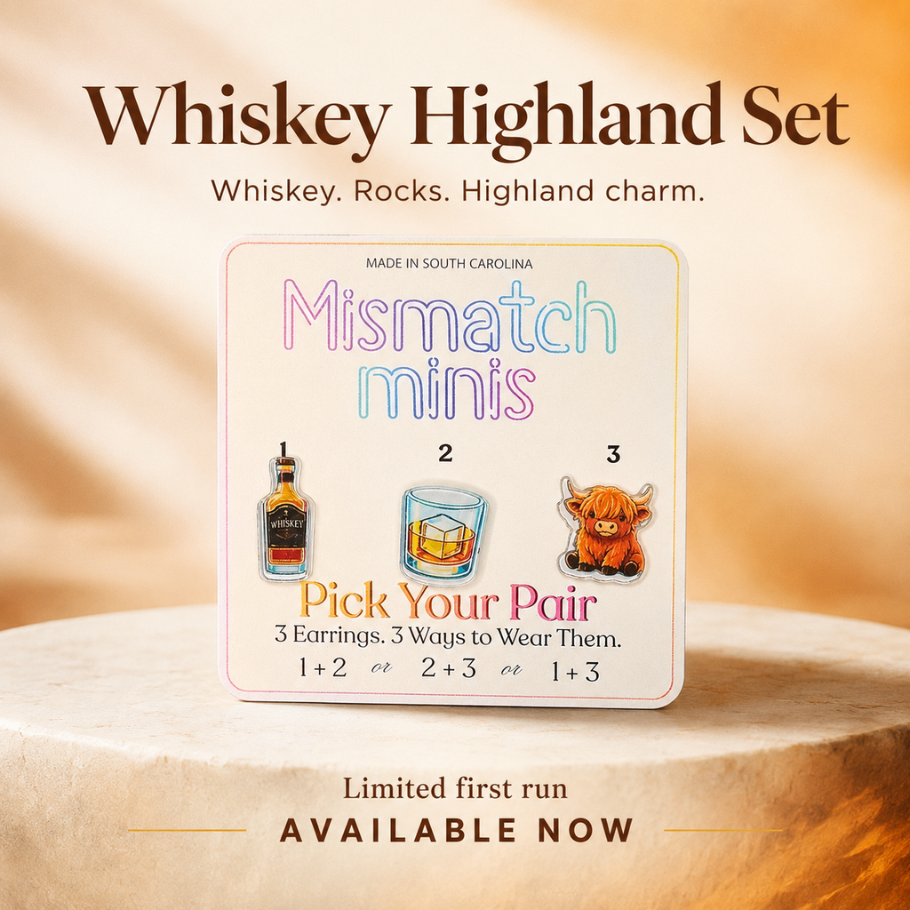 Whiskey Highland  | Mismatch Minis Acrylic 3-Earring Set