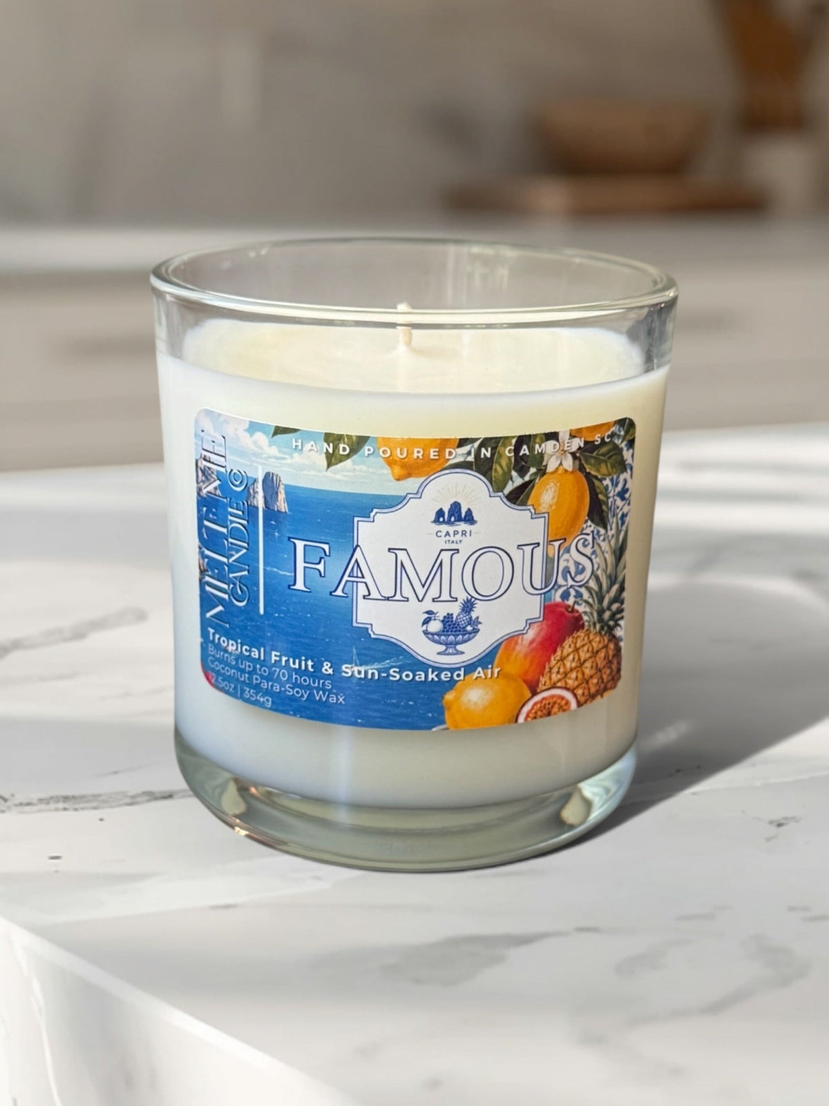 Famous 12.5 oz candle by Melt Me Candle Co