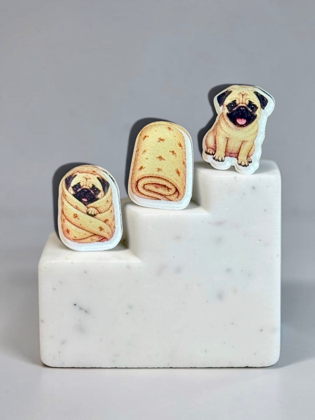 Pug Burrito | Mismatch Minis Earring Set