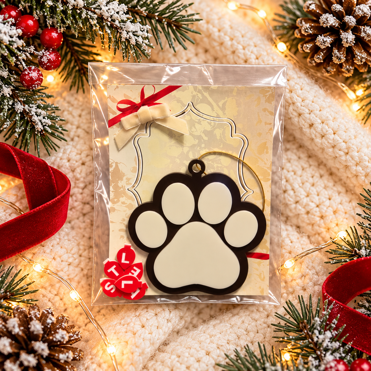 Personalized Paw Print Ornament