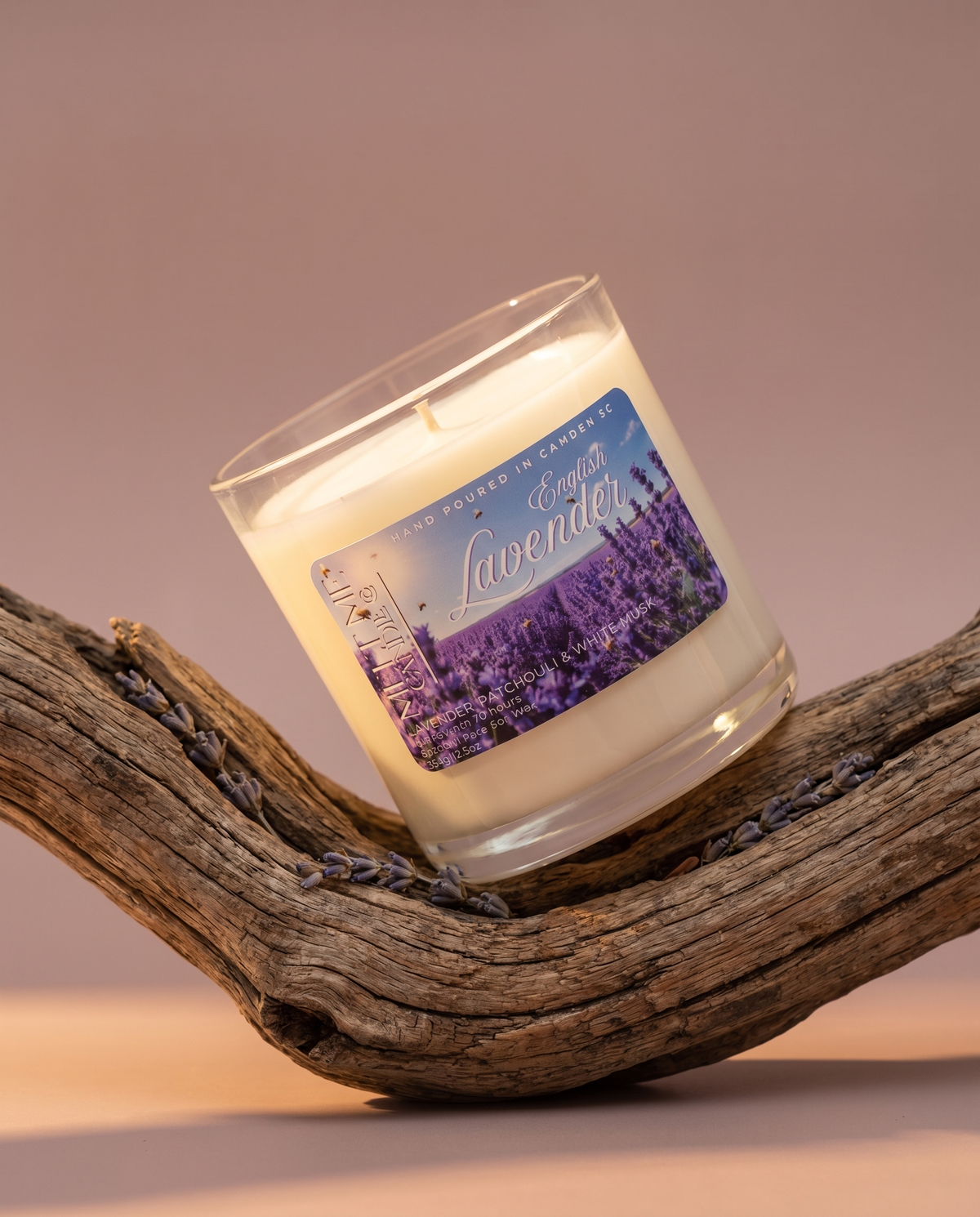 English Lavender 12.5 oz candle by Melt Me Candle Co