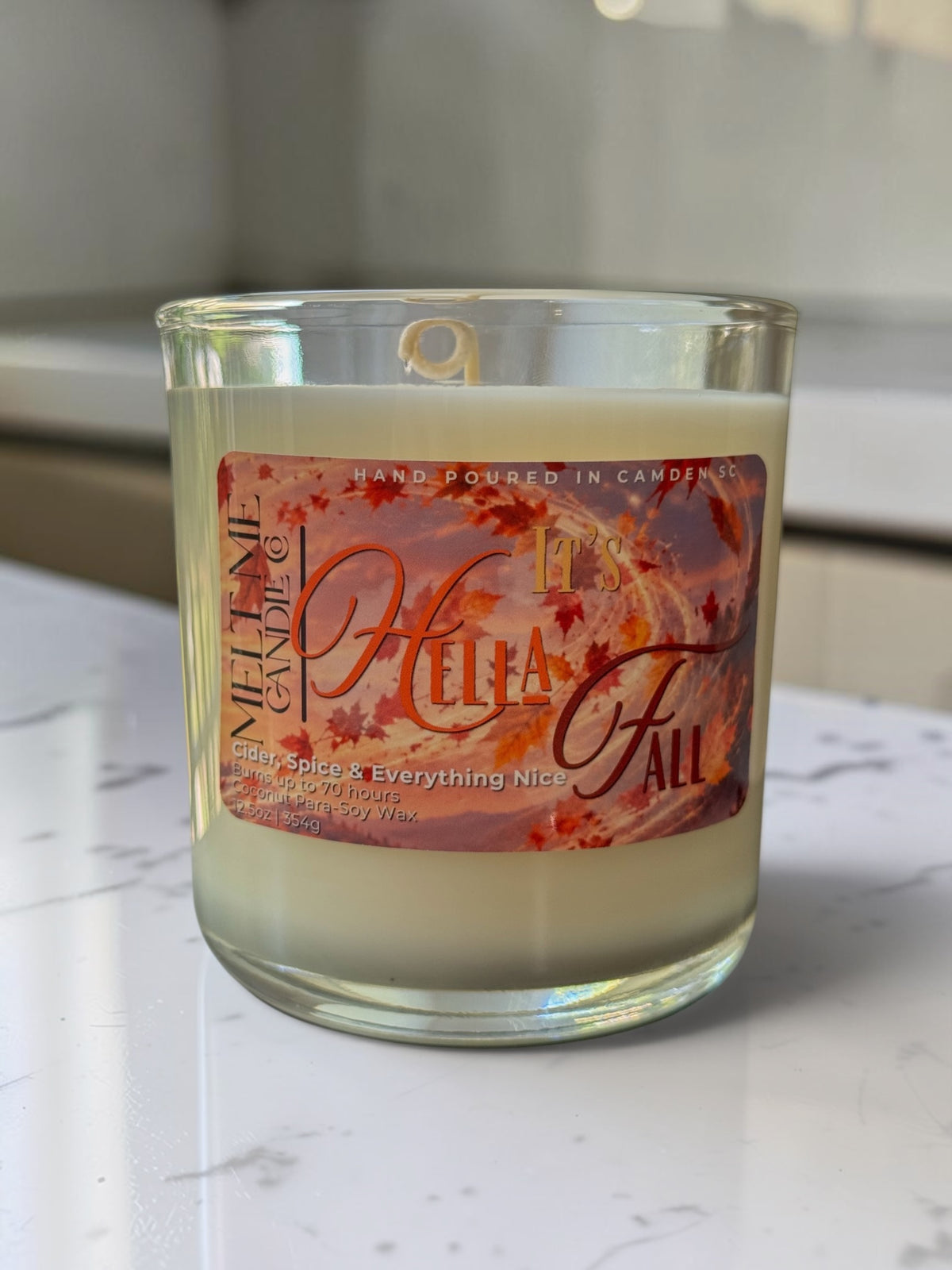 It’s Hella fall candle by Melt Me Candle Co