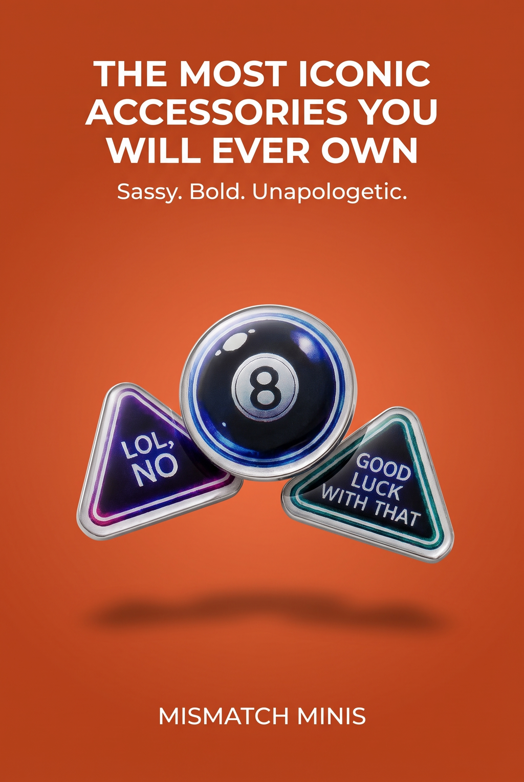 Magic Eight Ball Acrylic Earring Studs | Ask the Eight Ball