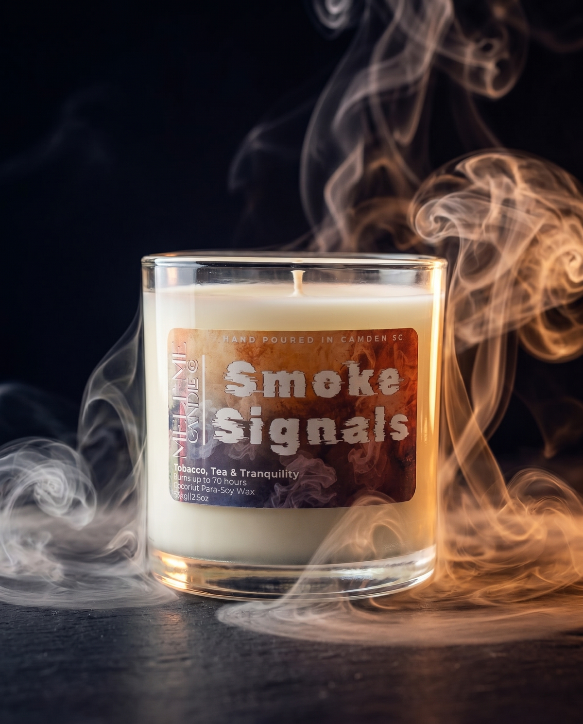 Smoke Signals 12.5 oz candle by Melt Me Candle Co