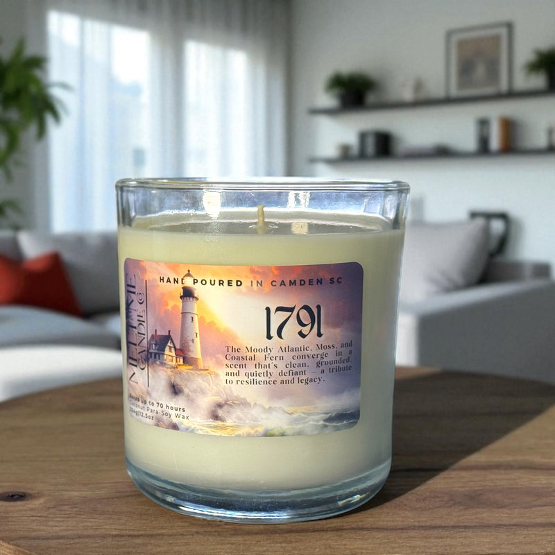 1791 12.5 oz candle by Melt Me Candle Co