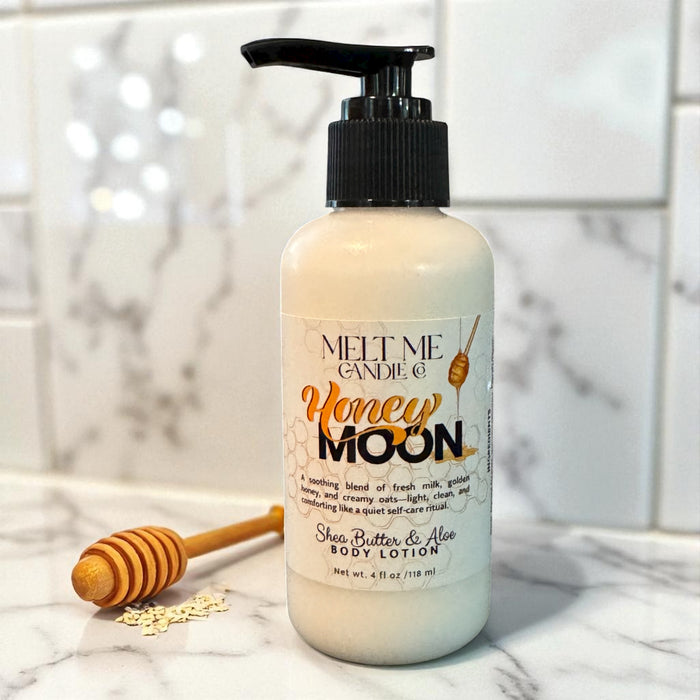 Honey Moon shea butter and aloe body lotion by Melt Me Candle Co