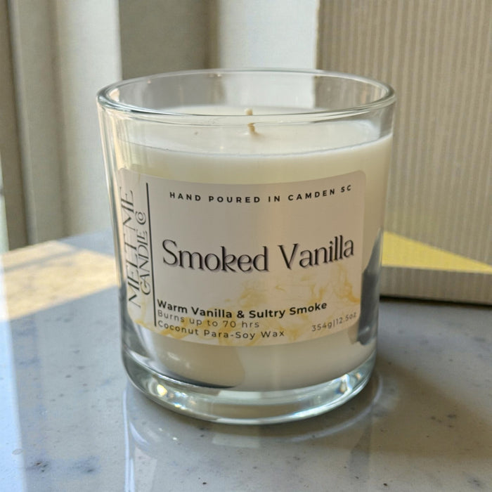 Smoked Vanilla 12.5 oz candle by Melt Me Candle Co