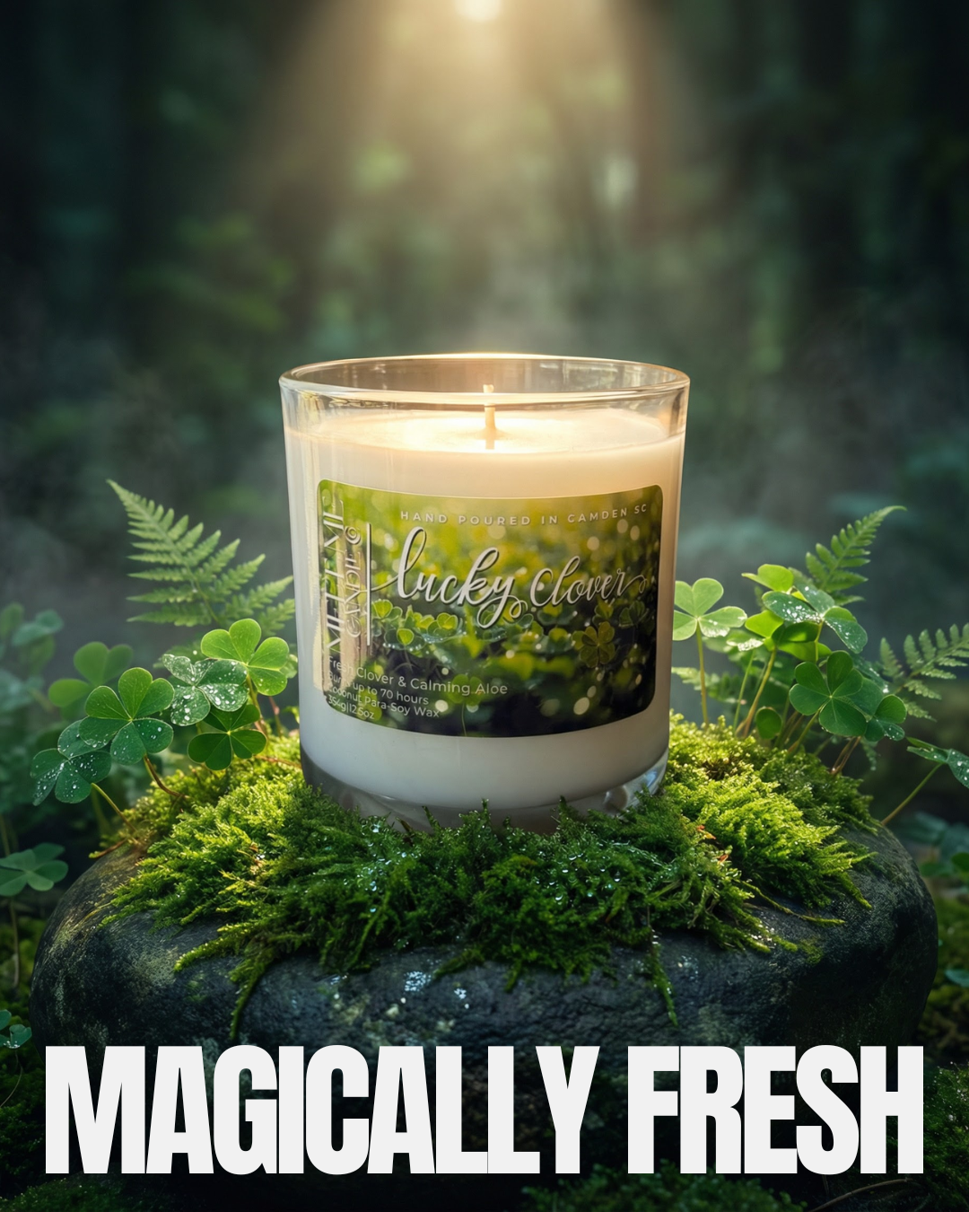 Lucky Clover 12.5 oz candle by Melt Me Candle Co