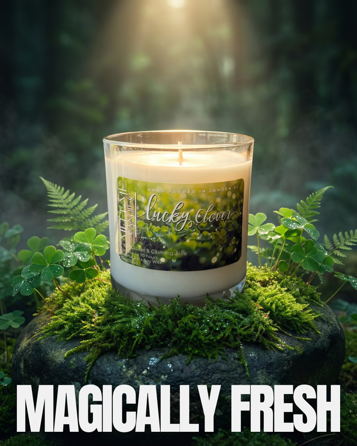 Lucky Clover 12.5 oz candle by Melt Me Candle Co
