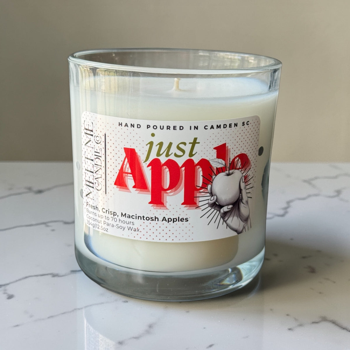 Just Apple 12.5 oz candle by Melt Me Candle Co