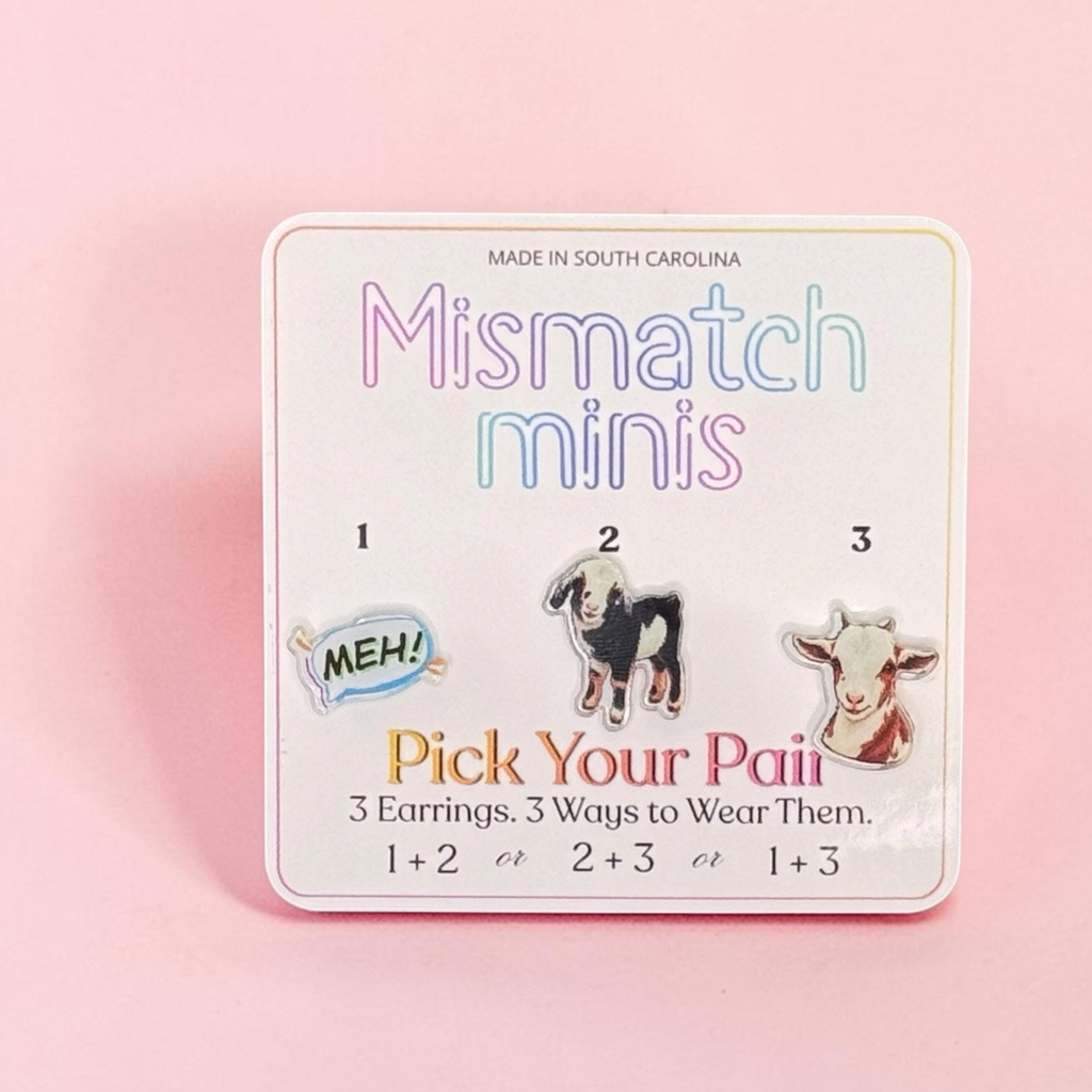 Goats | Mismatch Minis Acrylic 3-Earring Set