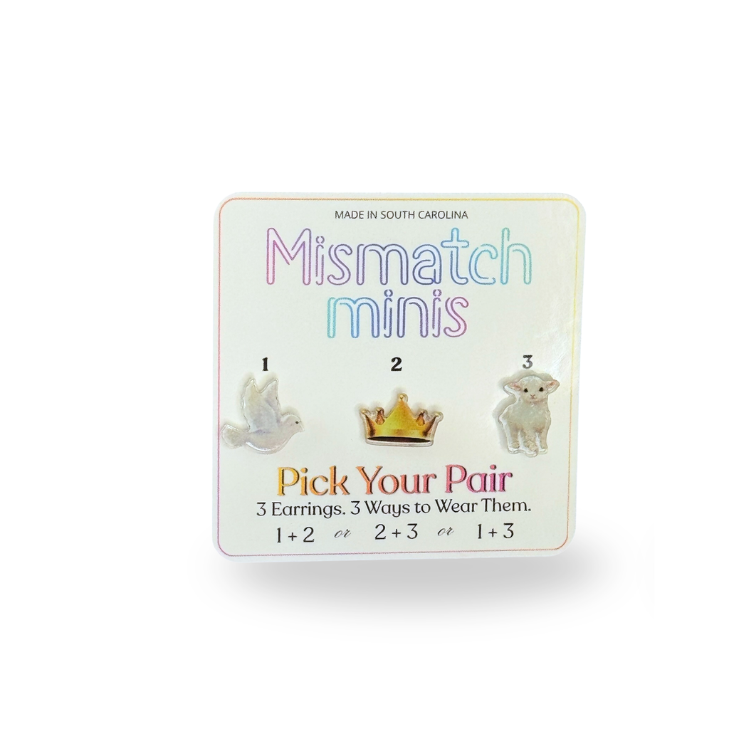 Keep Your Eyes on Jesus  | Mismatch Minis Acrylic 3-Earring Set
