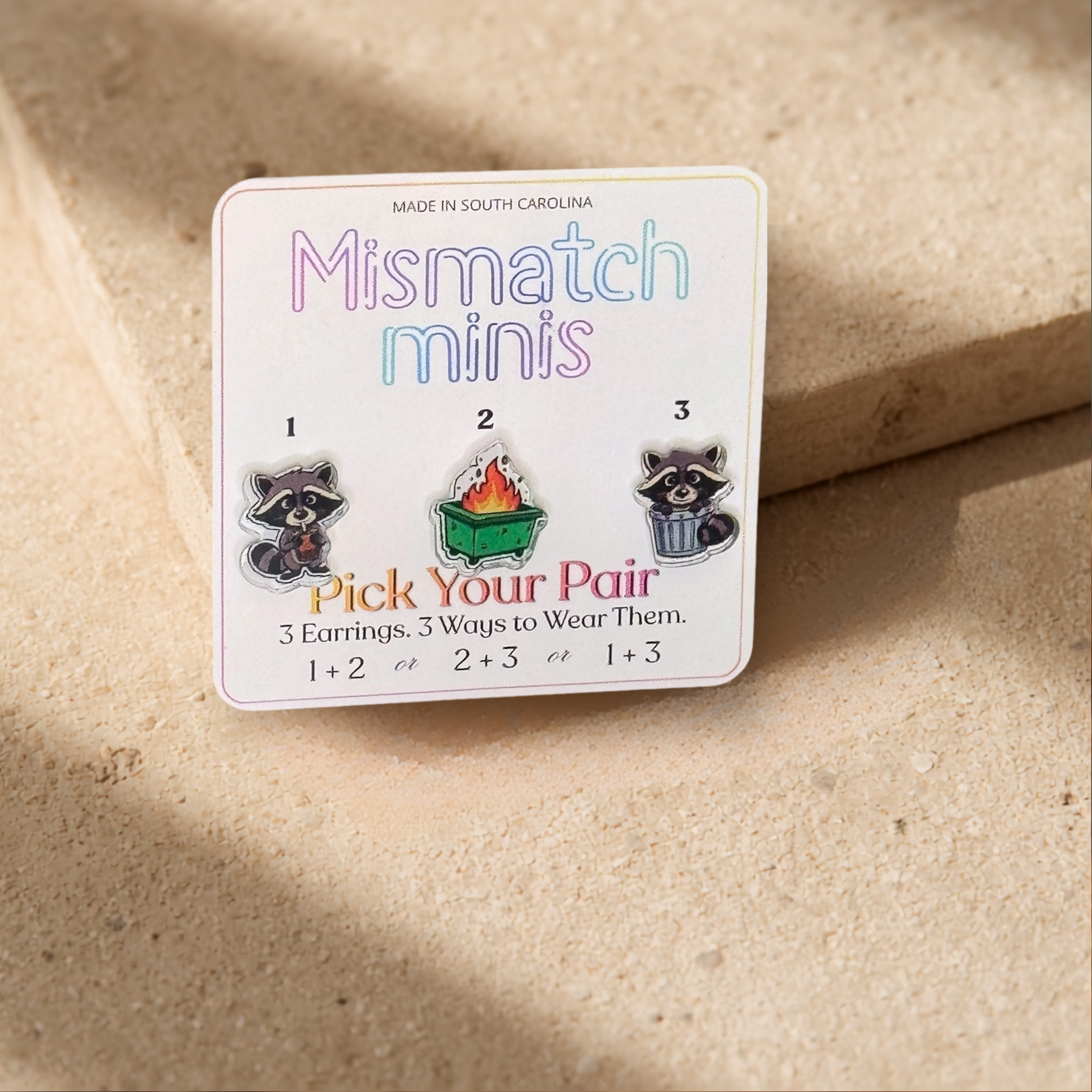 Coffee & Denial  | Mismatch Minis Acrylic 3-Earring Set