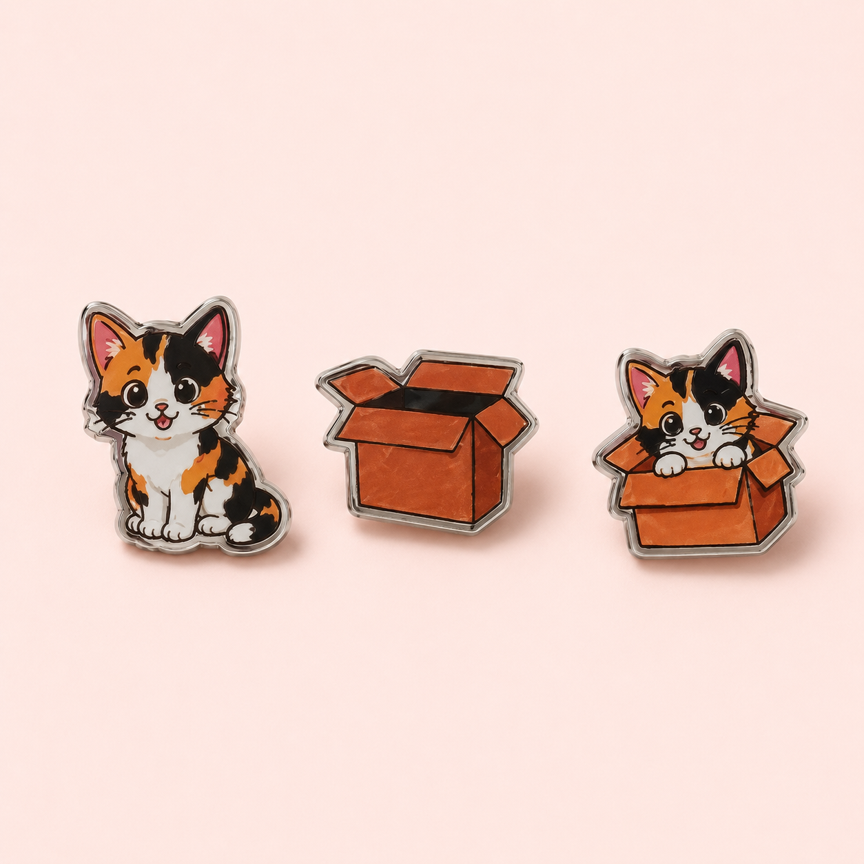 Cat in a Box  | Mismatch Minis Acrylic 3-Earring Set
