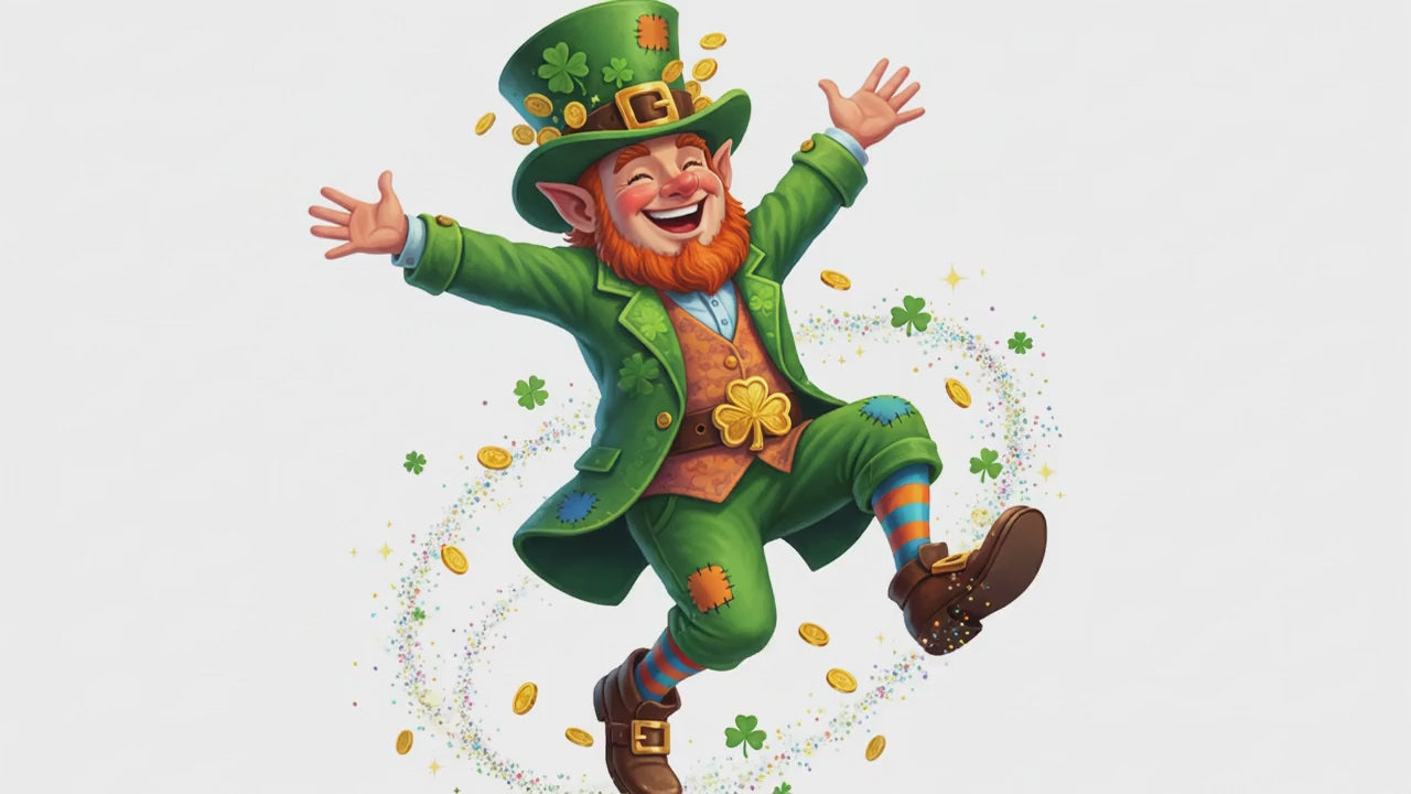 A dancing Leprechaun